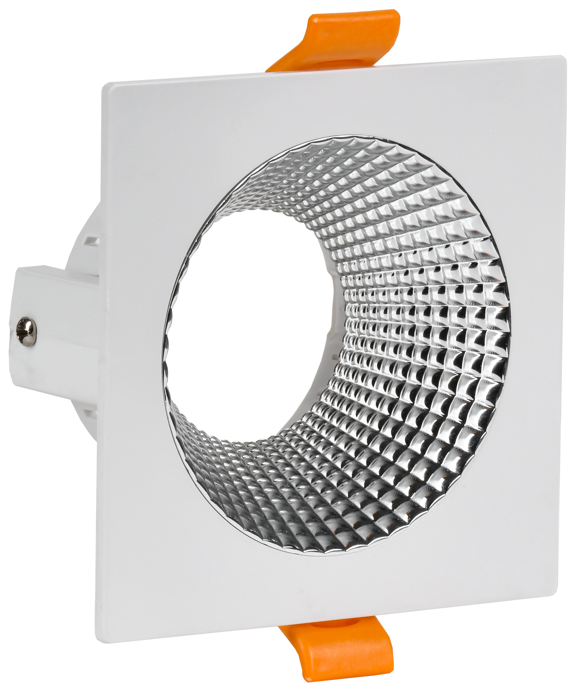 LIGHTING Светильник 4110 встраиваемый поворотный под лампу GU10 белый/хром пластик IEK