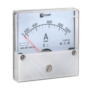 AMA-801 аналоговый на панель (80х80) круглый вырез 1000А трансф. подкл. EKF ama-801-1000