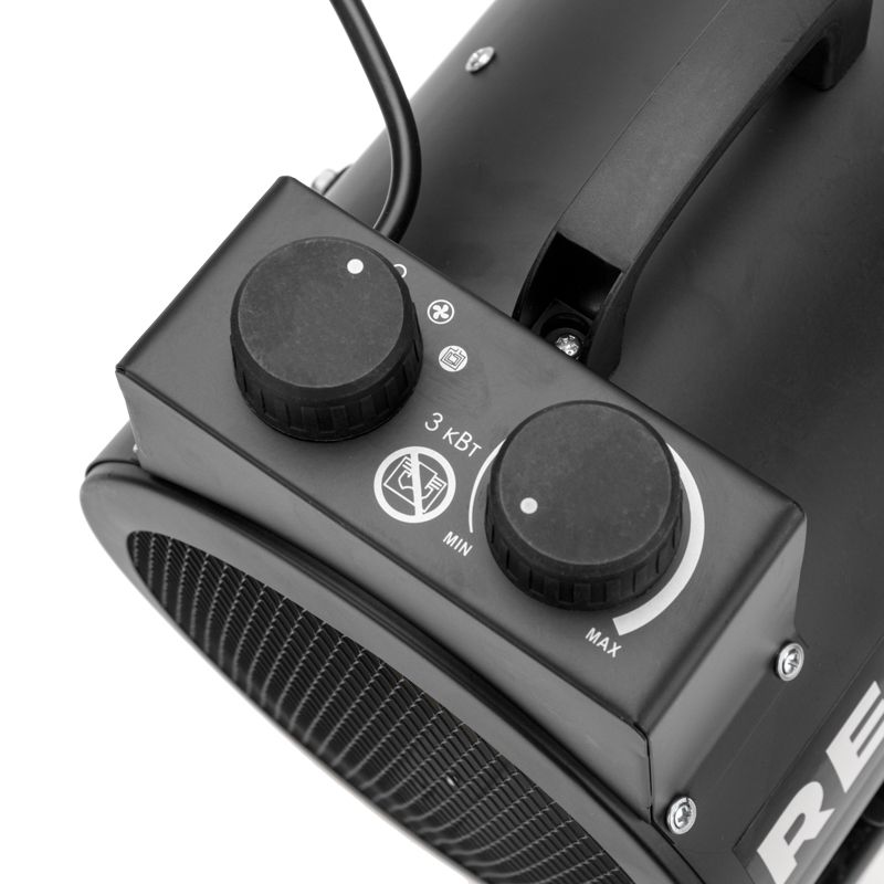 Пушка тепловая электрическая, круглая, регулировка угла наклона, ТЭН, 3кВт REXANT - Фото 5