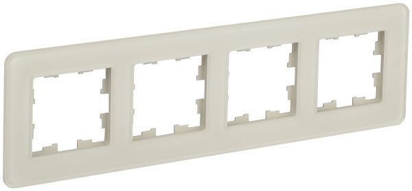 BRITE Рамка 4-местная РУ-4-2-Бр стекло песчаный RE IEK BR-M42-G-41-K98