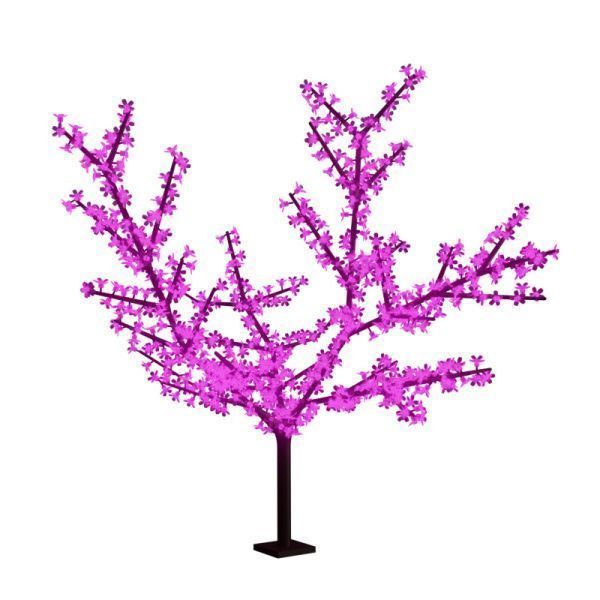 Светодиодное дерево Сакура, высота 1,5м, диаметр кроны 1,8м, фиолетовые светодиоды, IP 65, понижающий трансформатор в комплекте NEON-NIGHT - Фото 2
