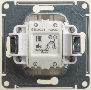Переключатель перекрестный 1-кл. СП Glossa 10А IP20 (сх. 7) 10AX механизм перламутр. SE GSL000671 1180364