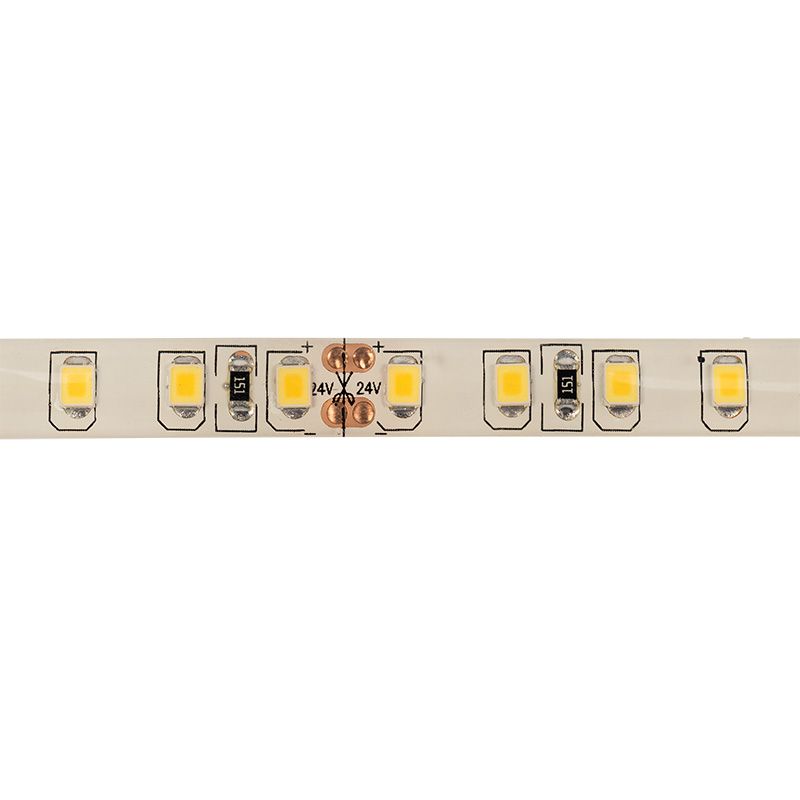 LED лента 5м 24 В, 8 мм, IP65, SMD 2835, 120 LED/m, цвет свечения теплый белый (3000 К) LAMPER - Фото 2