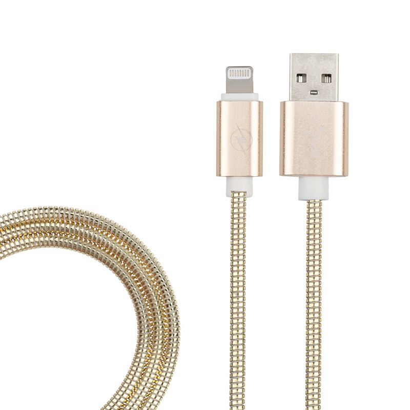 USB-Lightning кабель для iPhone/metall/gold/1m/REXANT