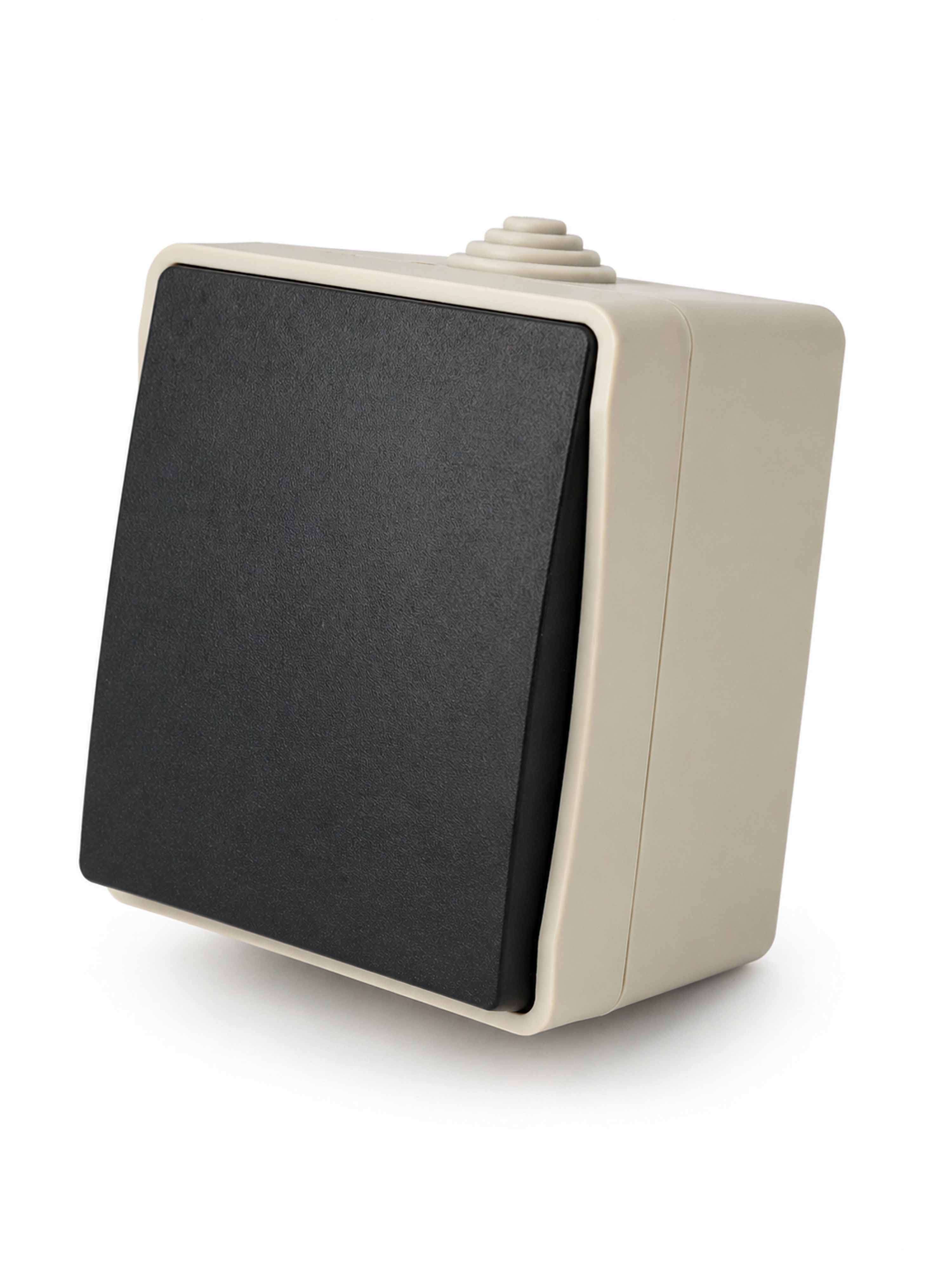 Выключатель 1-клавишный брызгозащищенный IP54, серый DEKRON DEK0901-0001