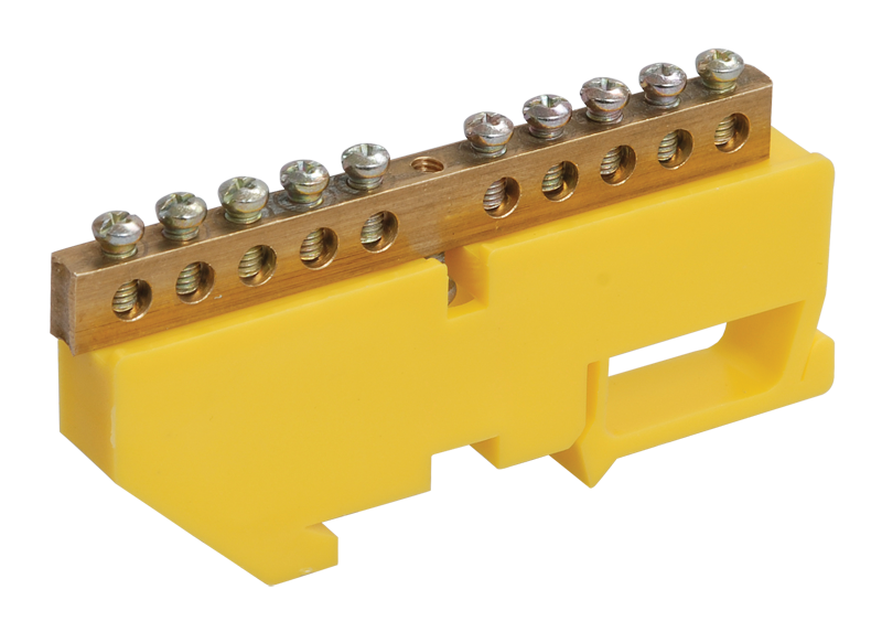 Шина PE "земля" на DIN-изол ШНИ-6х9-24-Д-Ж IEK