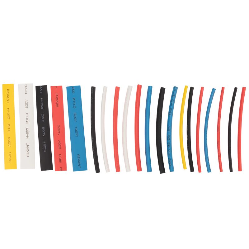 Набор термоусаживаемых трубок ТУТ нг №2 AUTO PLUS 2:1, упаковка 20 шт. по 10 см REXANT - Фото 2