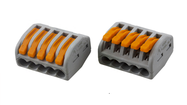 222-415 Универсальная клемма, 5-проводная, серая (0,08-2,5/4 мм²) (40 шт/уп)  WAGO 222-415