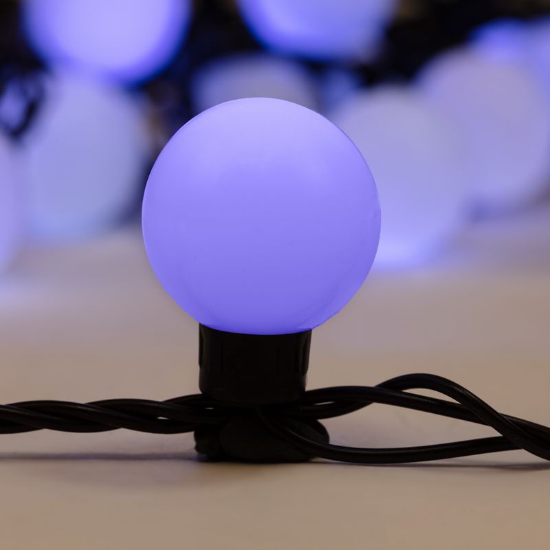 Гирлянда светодиодная Мультишарики Ø38мм 10м 40 LED БЕЛЫЙ черный ПВХ IP65 постоянное свечение 230В нужен блок 303-500 NEON-NIGHT - Фото 3