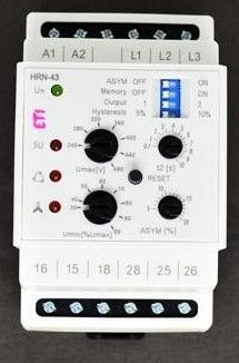 Реле контроля напряжения HRN-43 400V AC (3F, 2х16А_АС1) без нейтрали HRN-43