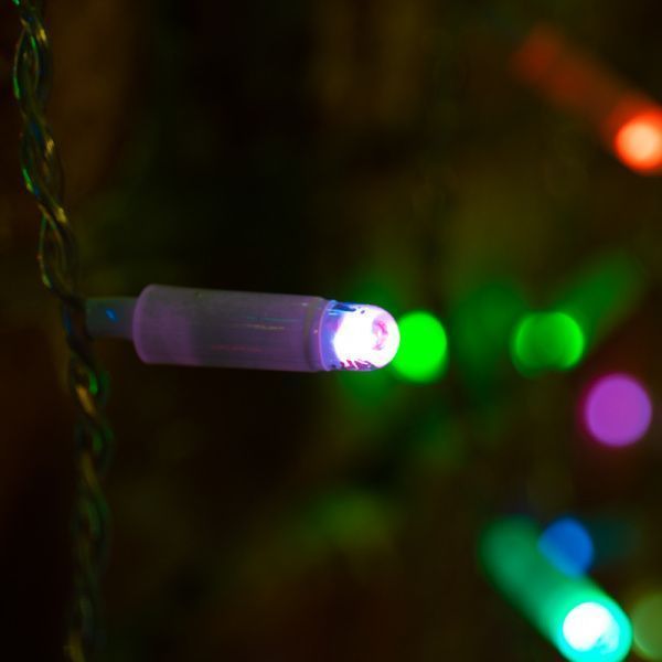 Гирлянда Светодиодный Дождь 2х1,5м, прозрачный провод, 230 В, диоды RGB, свечение с динамикой при пр - Фото 2