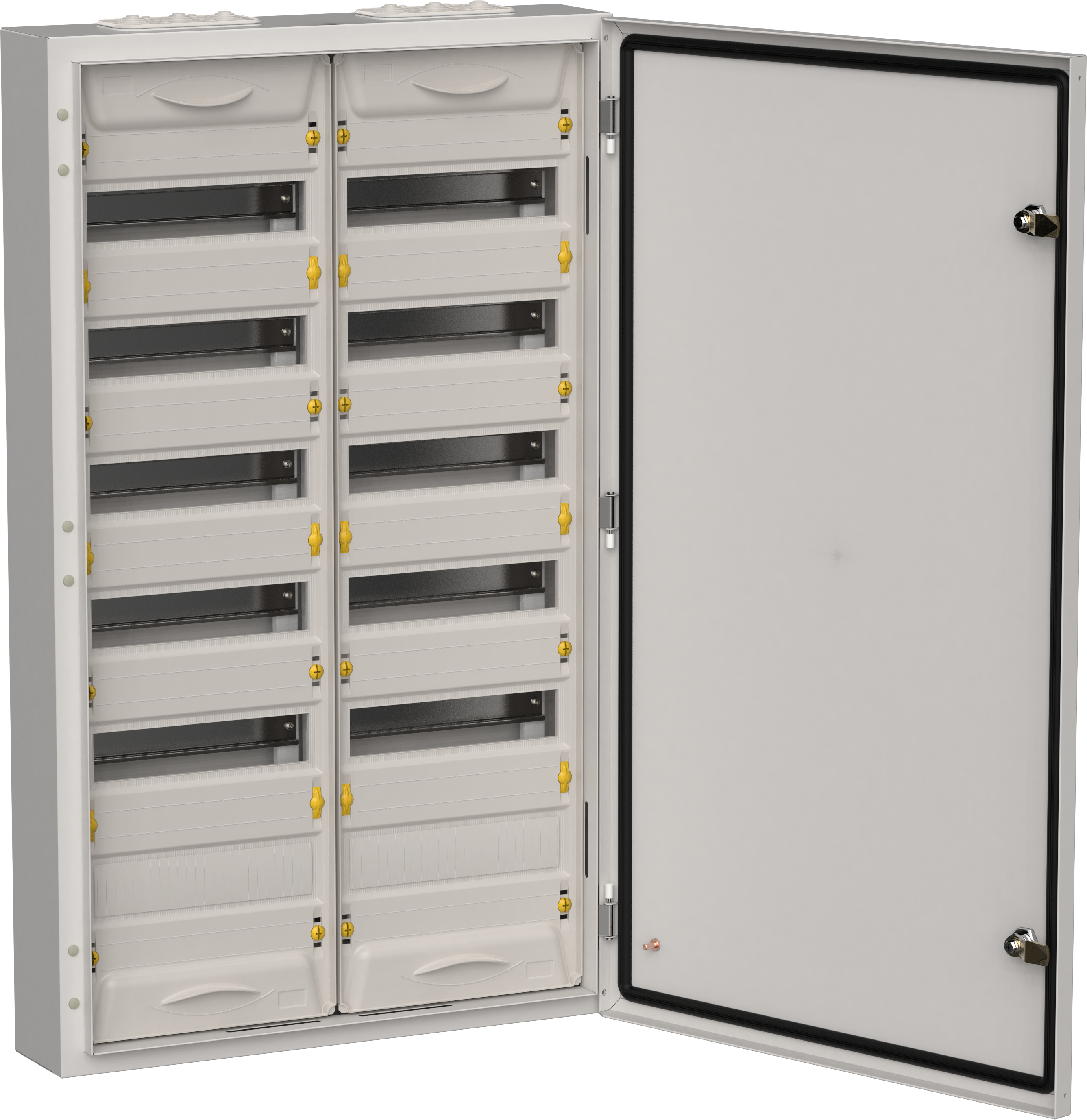 TITAN 5 Корпус металлический ЩРн-144 (2х72) 960х570х140мм IP54 серый (одна дверь) IEK TI5-50-N-2X072-54-7035