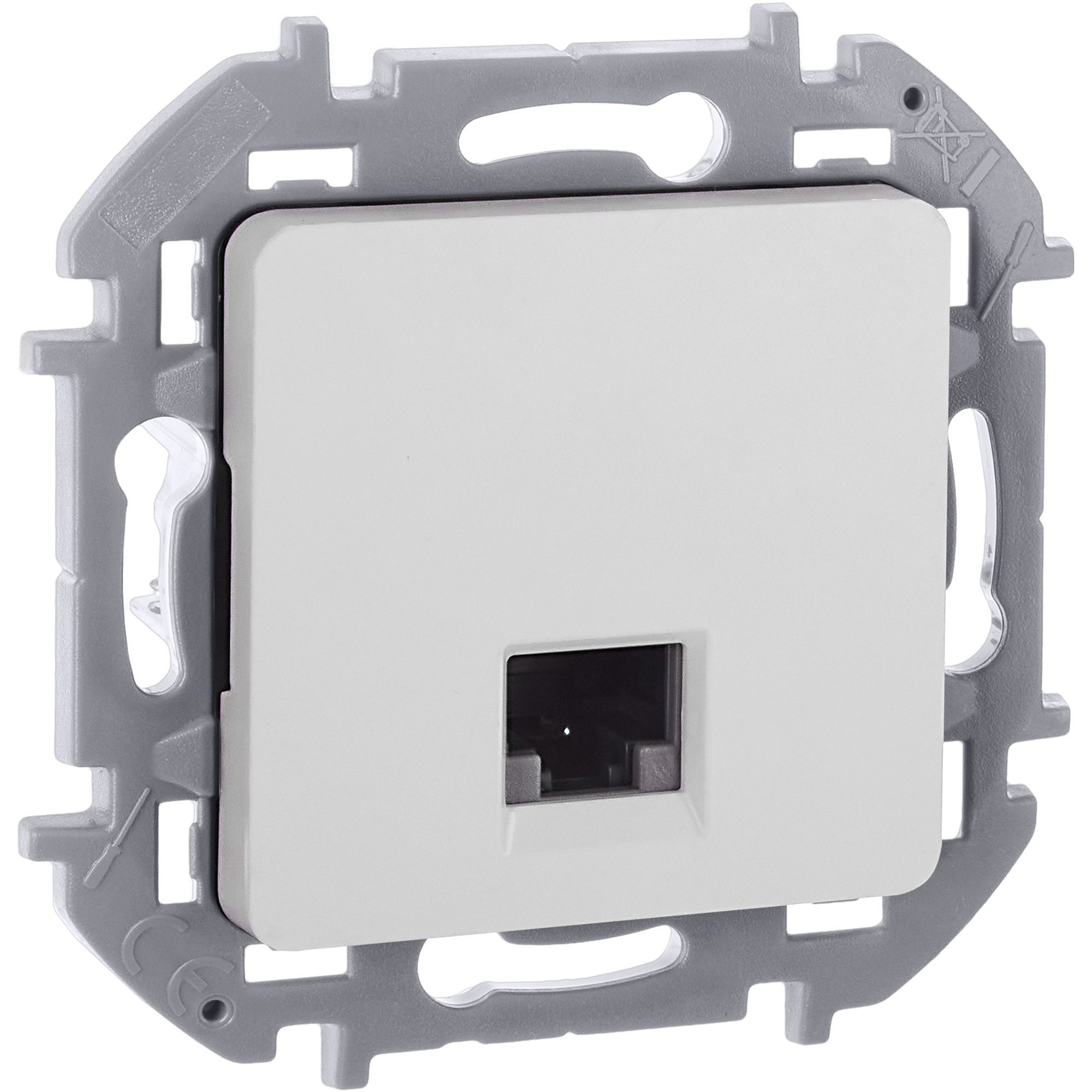 INSPIRIA Розетка компьютерная RJ45 категория 5Е UTP белый для дома