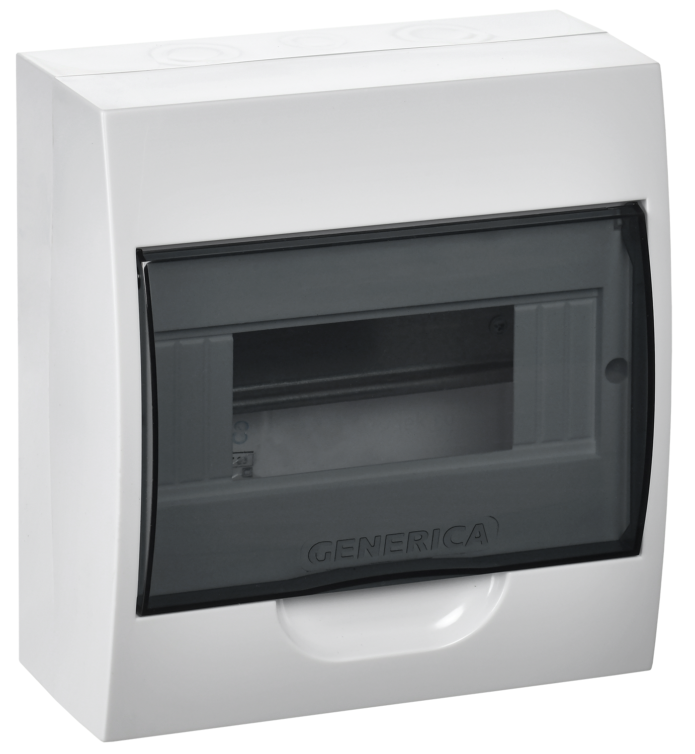 Корпус пластиковый ЩРН-П-8 черная прозрачная дверь IP41 GENERICA MKP12-N-08-41-G