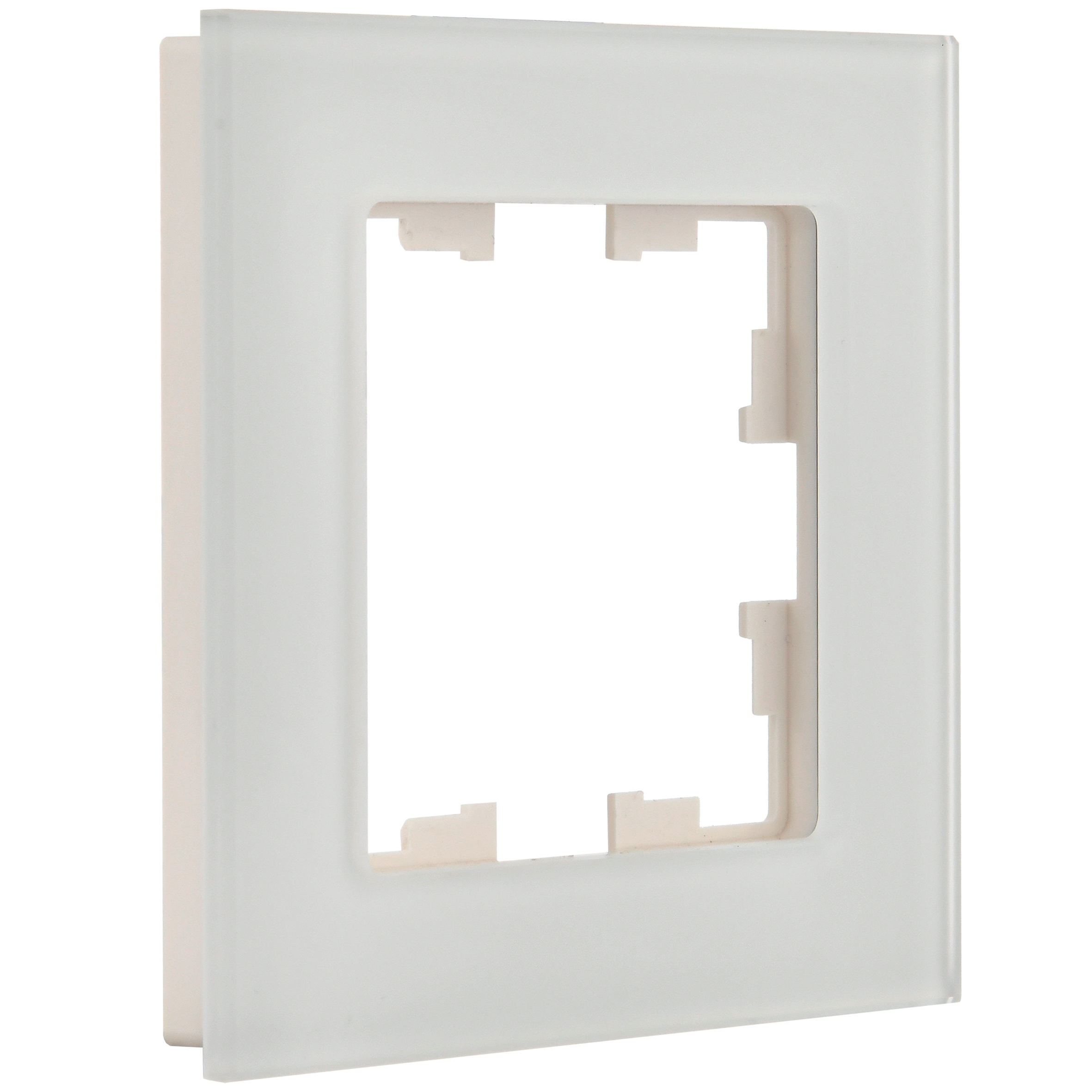 BRITE Рамка 1-местная РУ-1-2-Бр стекло белый матовый IEK - Фото 5