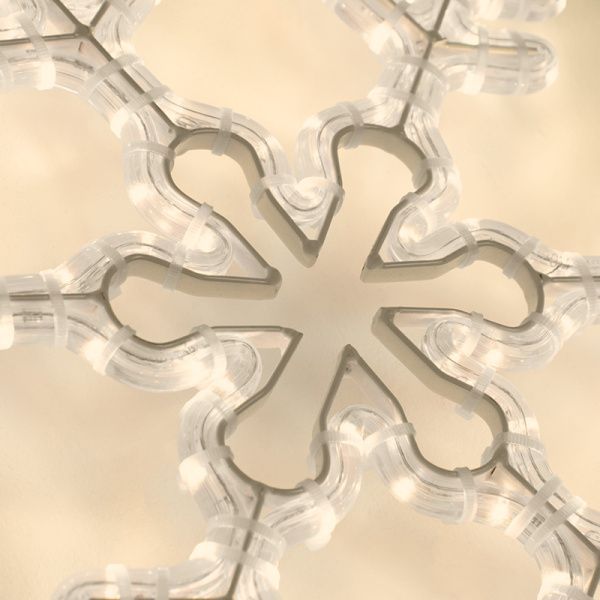 Фигура Большая Снежинка цвет ТЕПЛЫЙ БЕЛЫЙ, размер 95x95 см NEON-NIGHT - Фото 2