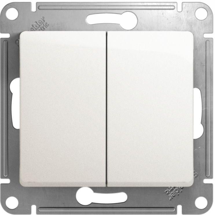 Выключатель 2-кл. СП Glossa 10А IP20 (сх. 5) 10AX механизм перламутр. SE GSL000651