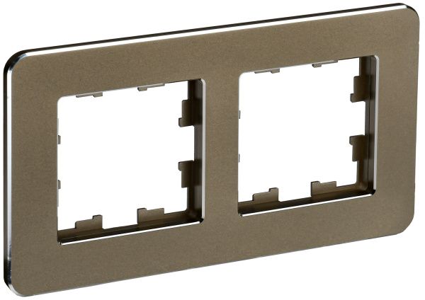 BRITE Рамка 2-местная РУ-2-1-Бр металл латунь RE IEK BR-M22-M-01-K49