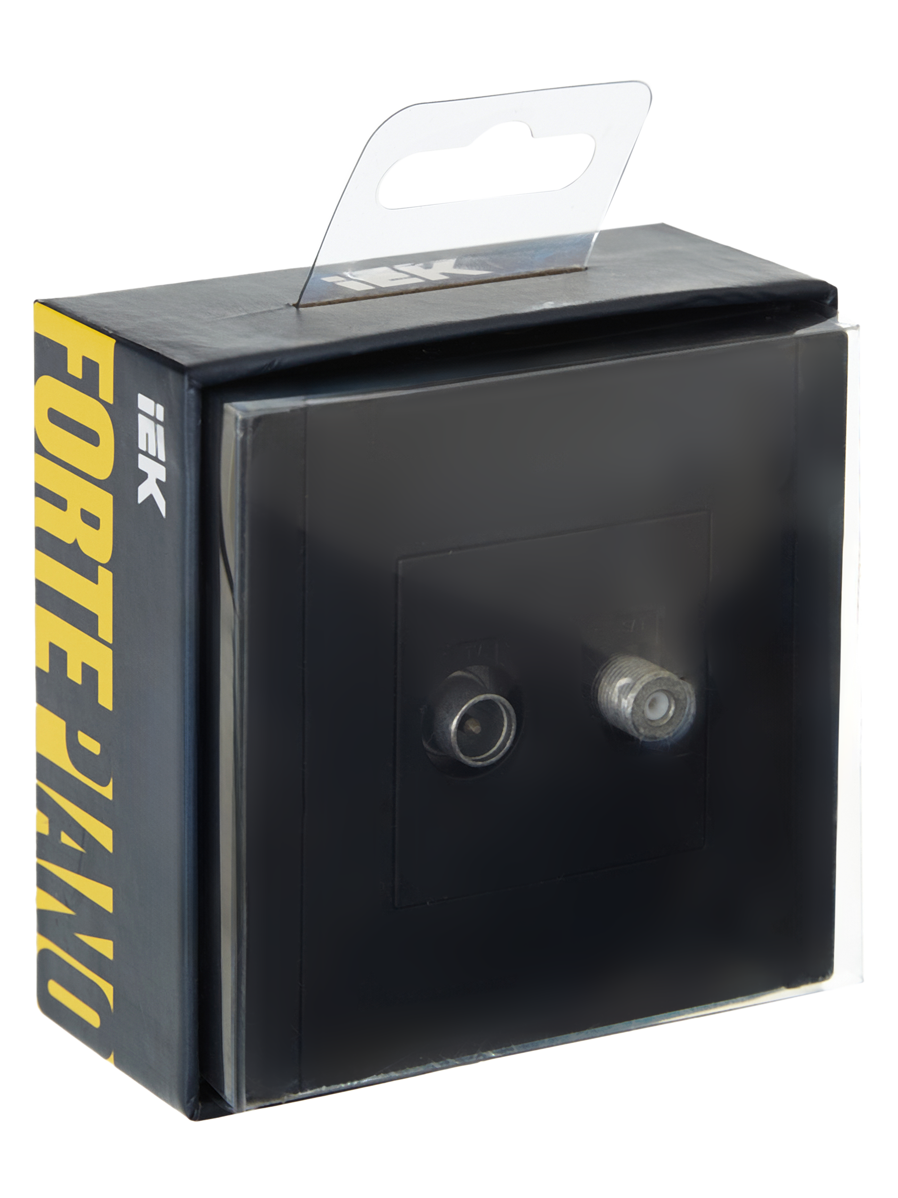 FORTE&PIANO Розетка двойная TV+SAT FP138 черный IEK - Фото 2