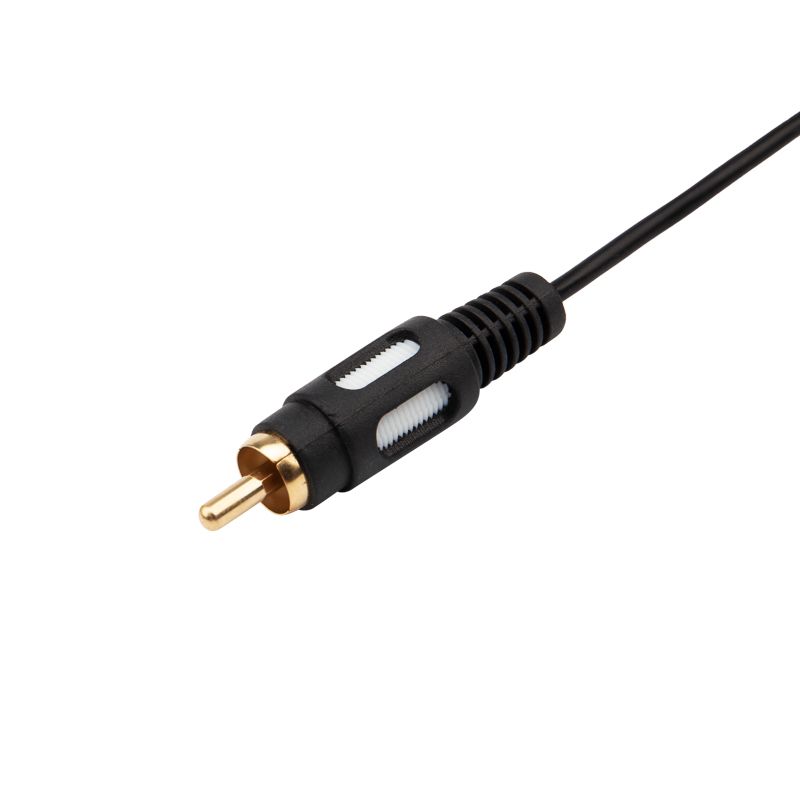 Шнур Стерео 3,5мм 4C - 3 RCA, 1,5м, двухцветный штекер Gold REXANT - Фото 4