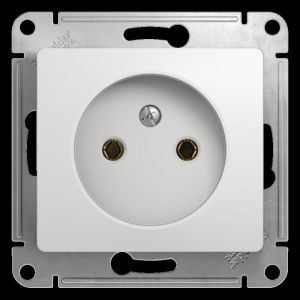 Розетка 1-м СП Glossa 16А IP20 без заземл. механизм бел. SE GSL000141 GSL000141