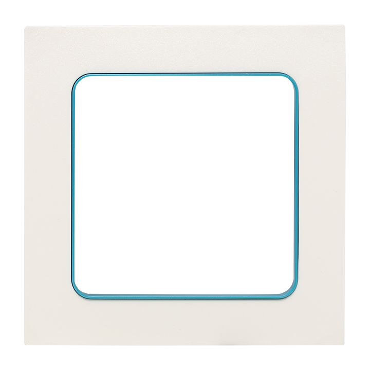 Стокгольм Рамка 1-местная белая с линией цвета синий EKF EXM-G-304-30