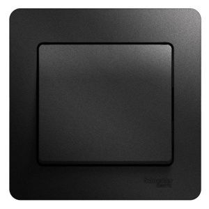 Выключатель 1-кл. СП Glossa 10А IP20 (сх. 1) 10AX в сборе антрацит SE GSL000712 400330