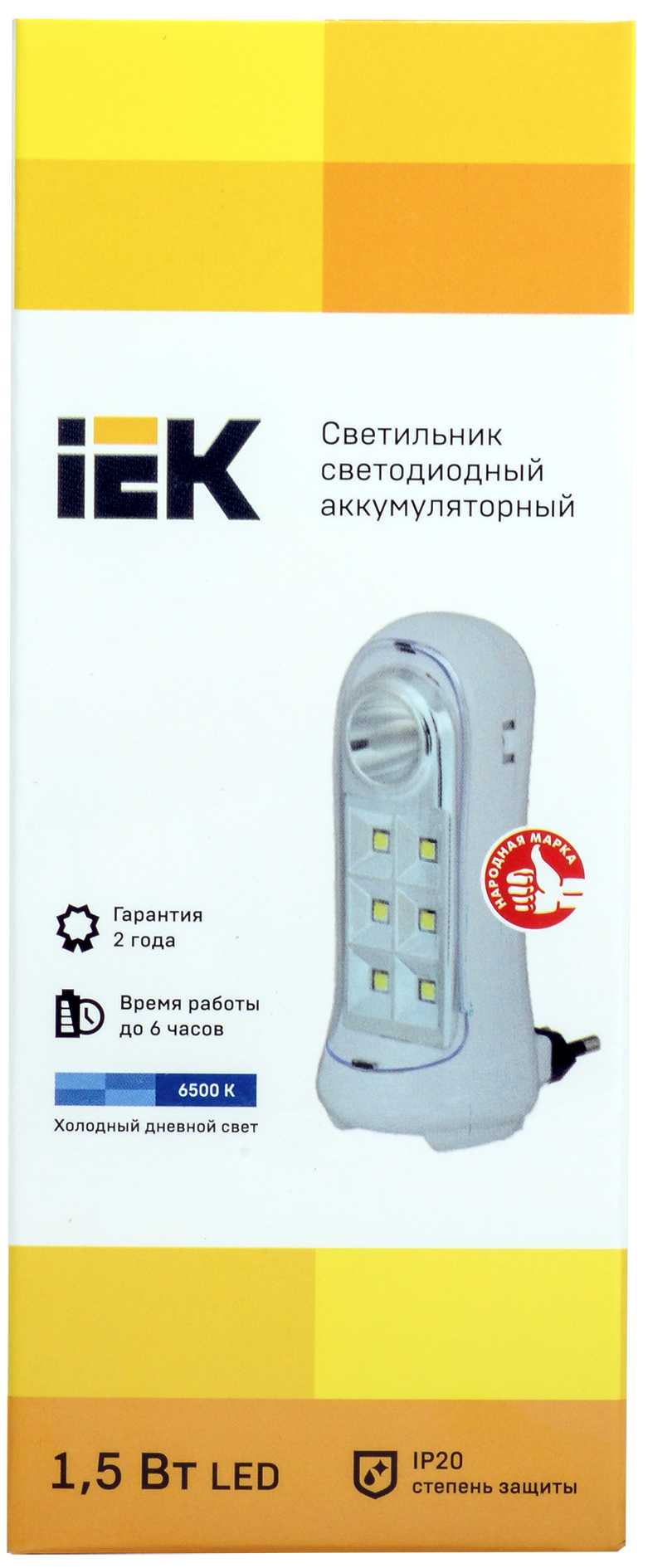 Светильник светодиодный аккумуляторный ДБА 3924 3ч 1,5Вт IEK