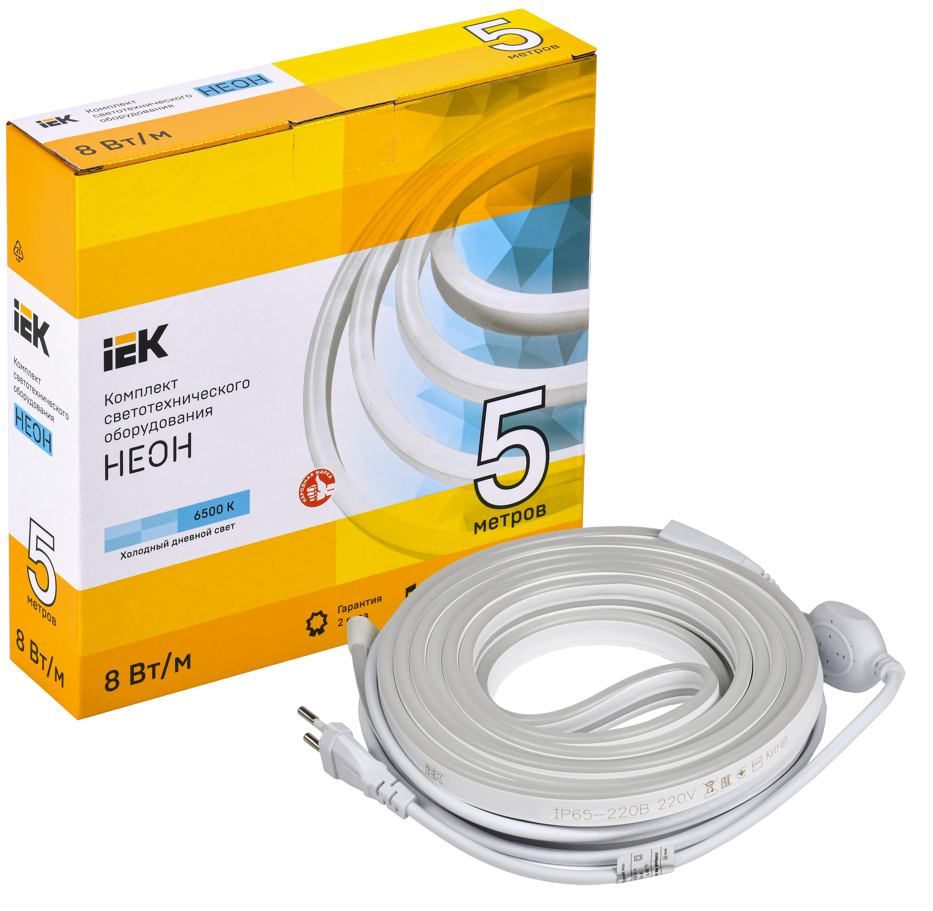 Комплект светодиодной подсветки "Неон" (лента LED 5м LSR5-2835W120-8-IP65-220В + драйвер) IEK - Фото 2