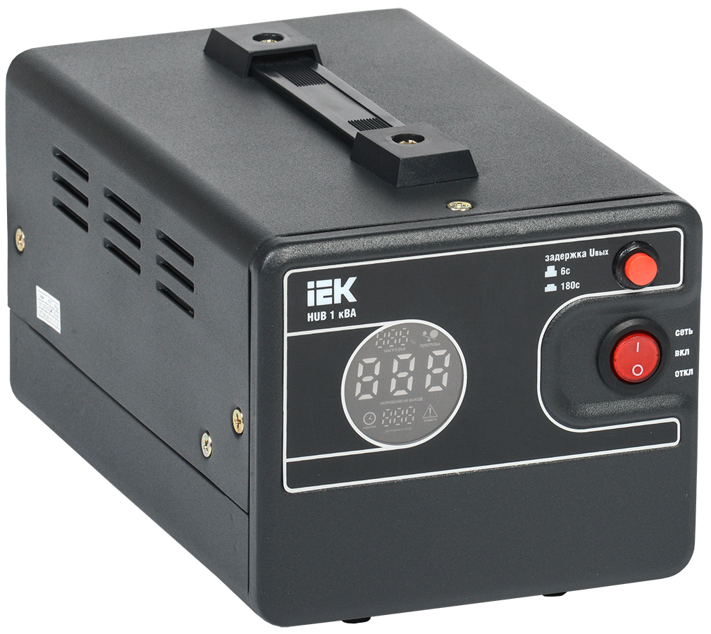 Стабилизатор напряжения переносной HUB 1кВА IEK