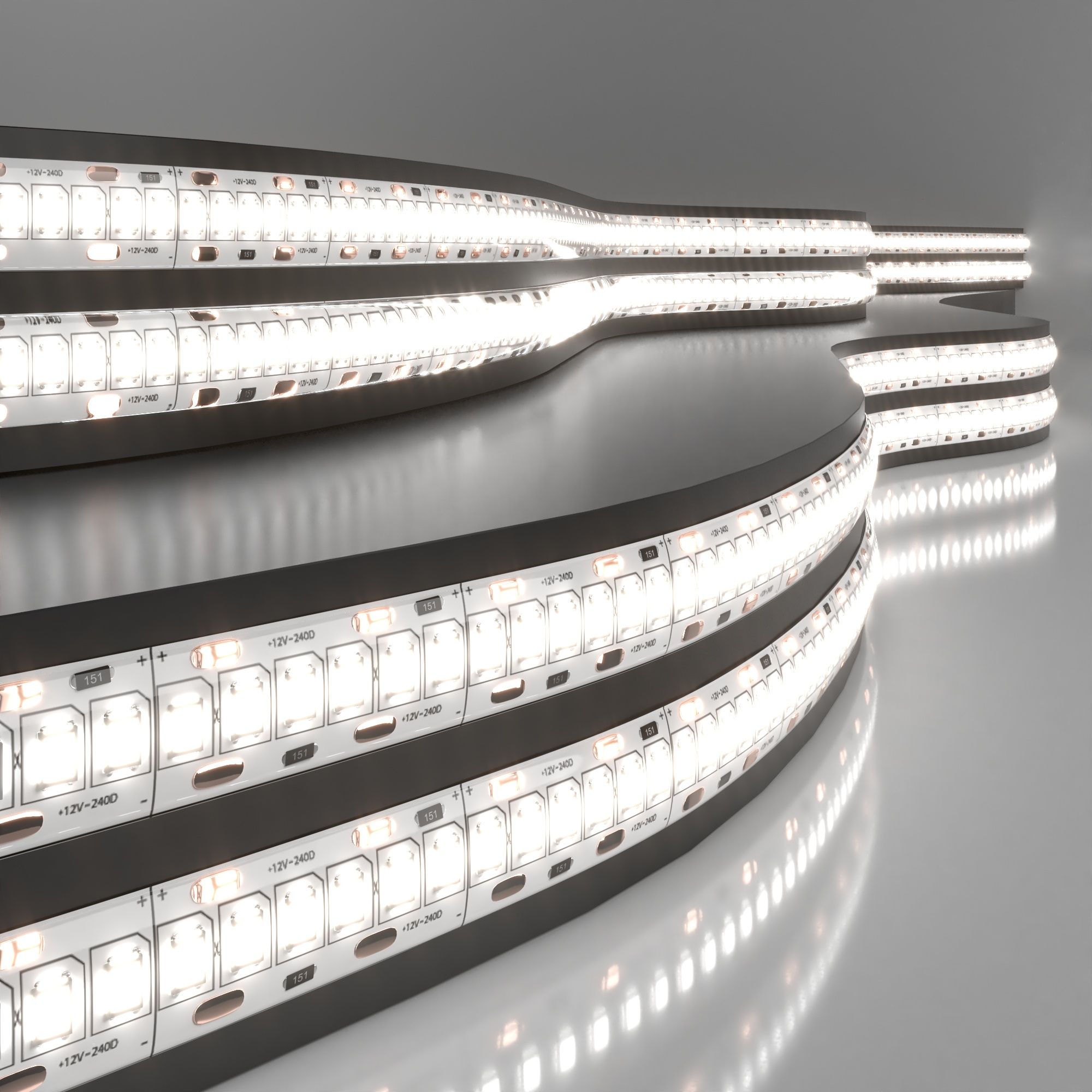Лента светодиодная 12V 16W 240Led 2835 IP65 дневной белый, 5м Elektrostandard