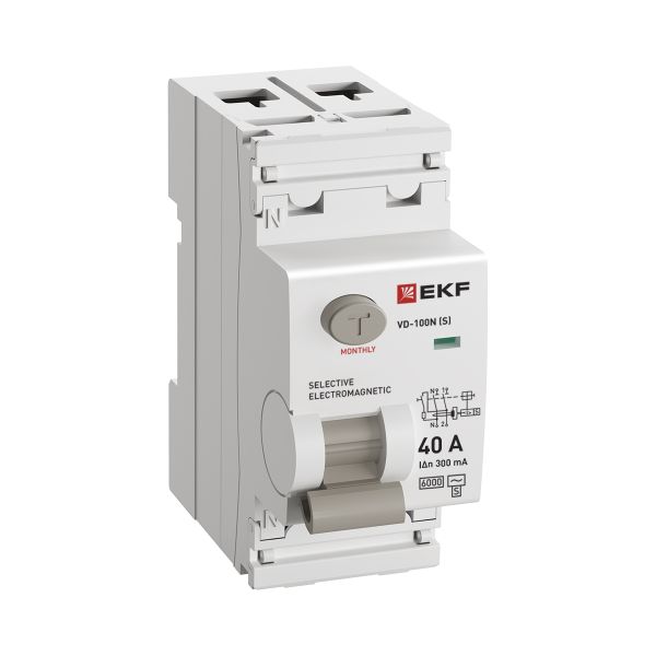ВДТ ВД-100N (S) 2P 40А 300мА AC эл-мех 6кА PROXIMA EKF - Фото 2
