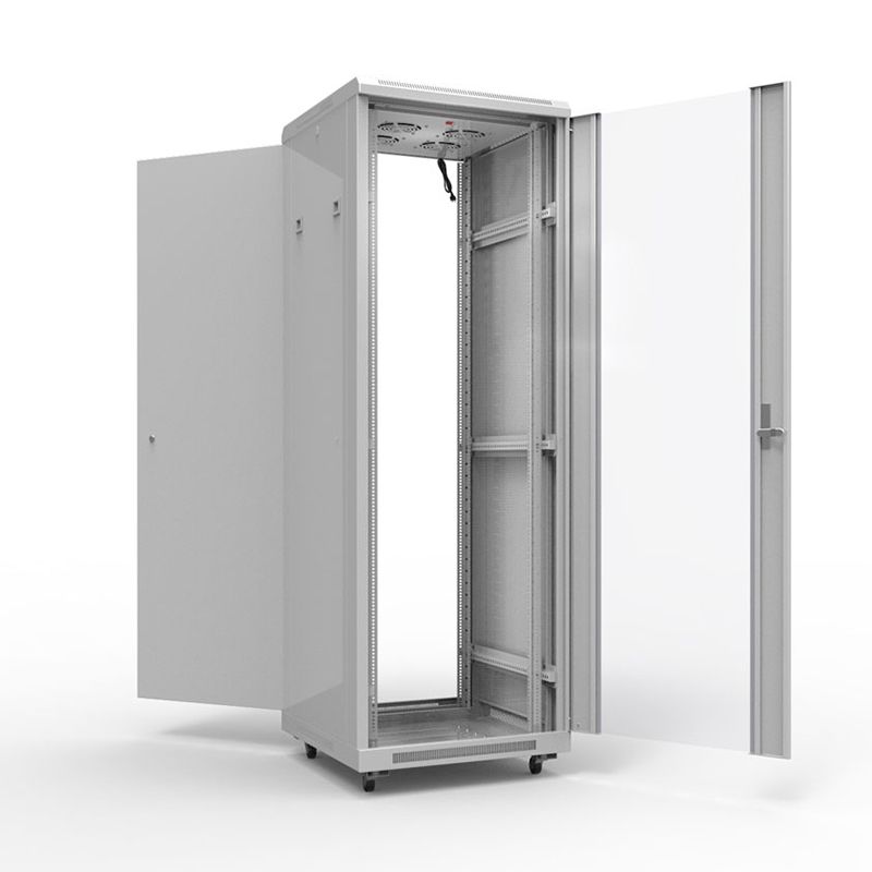 Шкаф напольный 19" серии Standart 42U 600х800мм, передняя дверь стекло, задняя дверь металл, RAL 7035 (состоит из 3 частей) REXANT - Фото 4