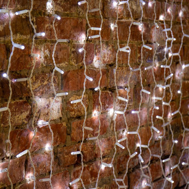 Гирлянда светодиодная Занавес 2х1,5м 300 LED БЕЛЫЙ белый ПВХ IP65 эффект мерцания 230В нужен блок 303-500-1 NEON-NIGHT 235-221