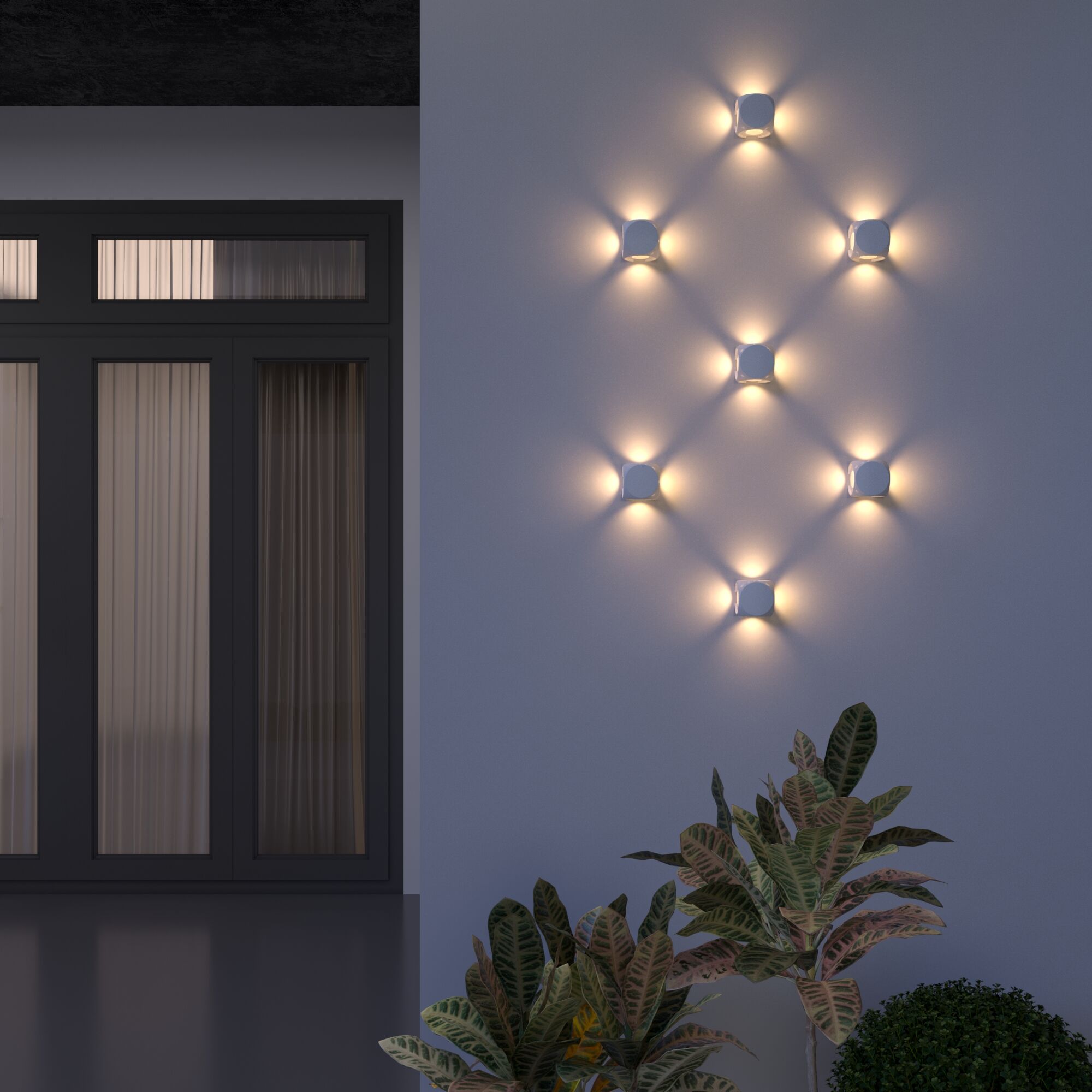 Светильник светодиодный уличный настенный CUBE 1504 TECHNO LED белый Elektrostandard - Фото 2