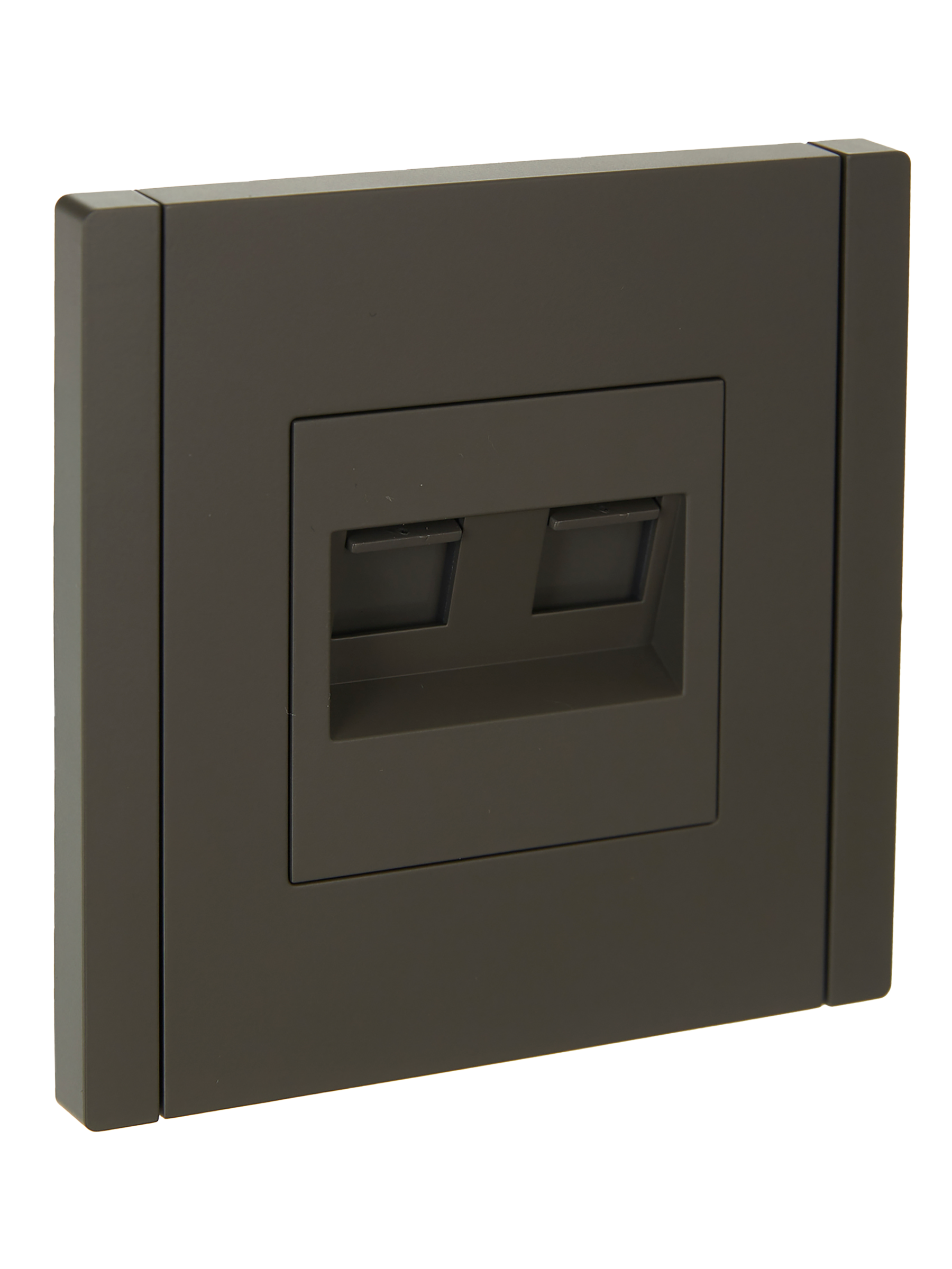 FORTE&PIANO Розетка двойная RJ11+RJ45 кат.5E FP335 серый IEK FP-KT20-O-1-K03