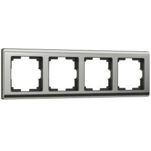 Рамка на 4 поста Metallic (глянцевый никель) Werkel W0041602