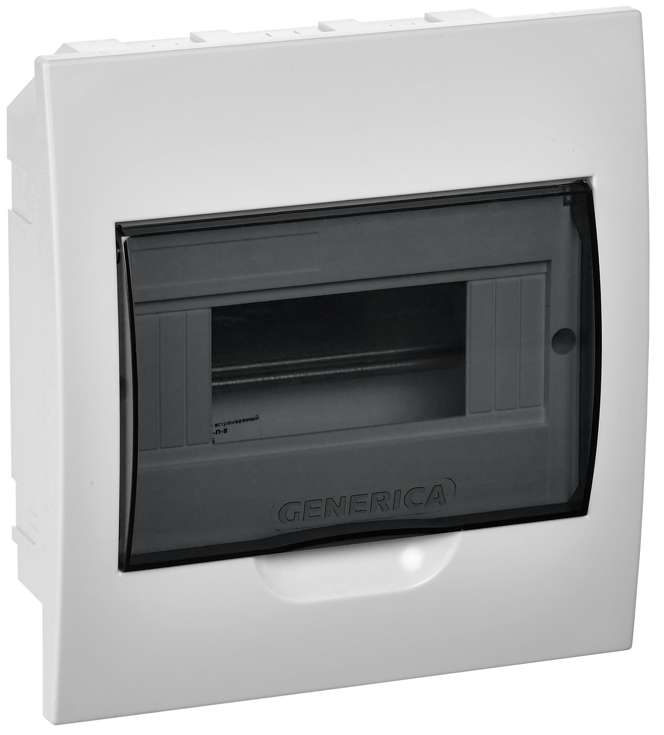 Корпус пластиковый ЩРВ-П-8 черная прозрачная дверь IP41 GENERICA MKP12-V-08-41-G