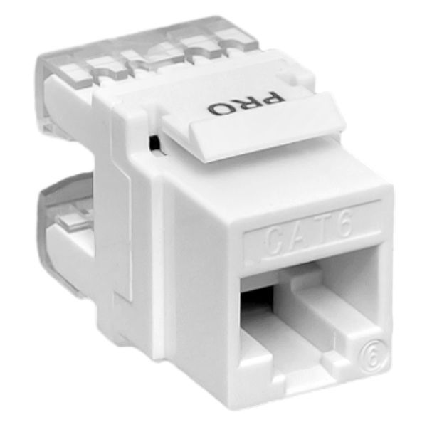 Модуль Keystone TERACOM PRO Cat.6 RJ-45 неэкран. 110 IDC 180 град. белый