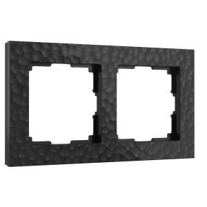 Рамка на 2 поста Hammer (черный) Werkel W0022408