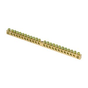 Шина PEN "ноль-земля" (6x9мм) 24 отв. латунь крепеж по центру EKF sn0-63-24