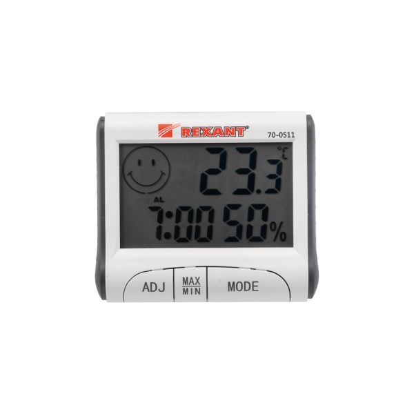 Термогигрометр комнатный с часами и функцией будильника REXANT - Фото 5