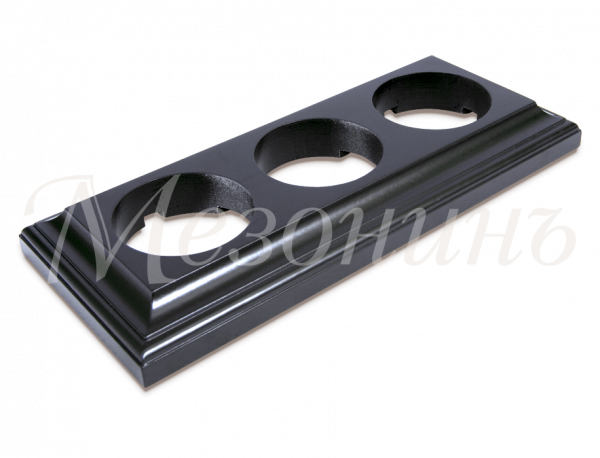 Рамка трехместная "Престиж" венге, для наружного и внутреннего монтажа, ТМ "МезонинЪ" GE70708-36