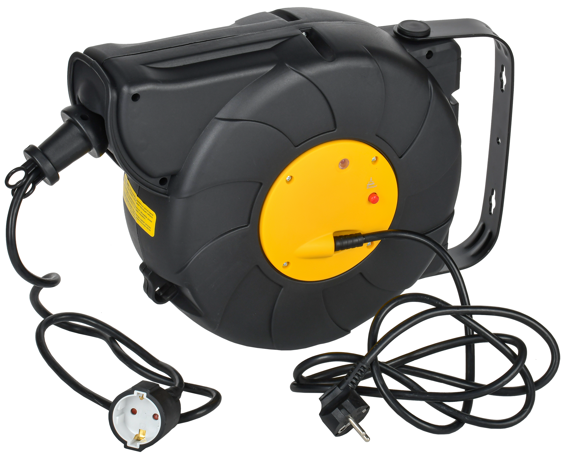 TWIST Катушка УК15 1 место с заземлением 3х1,5мм2 с автосмоткой кабеля 15м+2м IEK