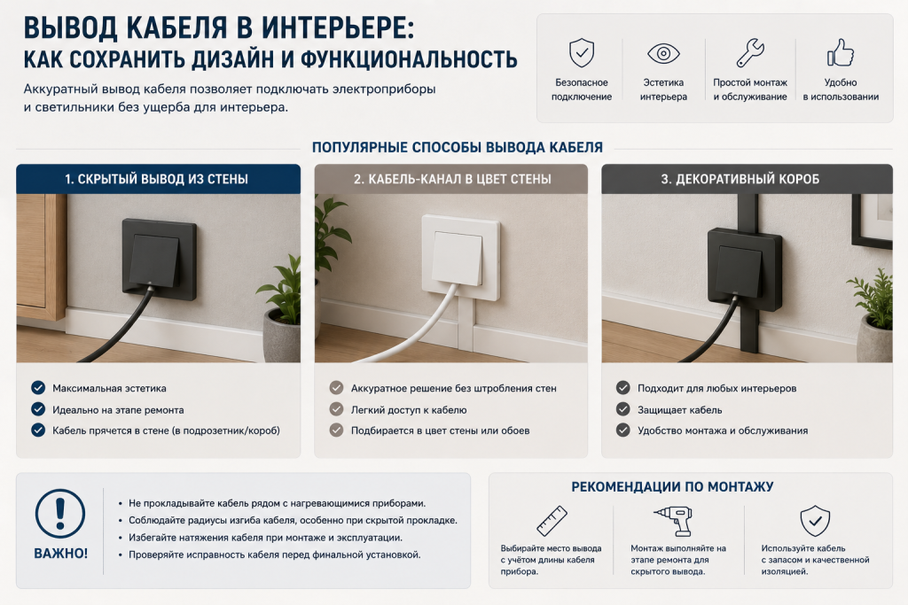 вывод кабеля