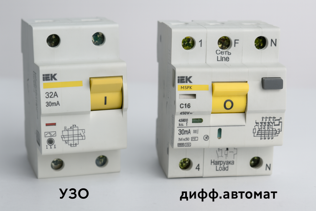 В каких случаях лучше купить дифавтомат, а не устанавливать УЗО?