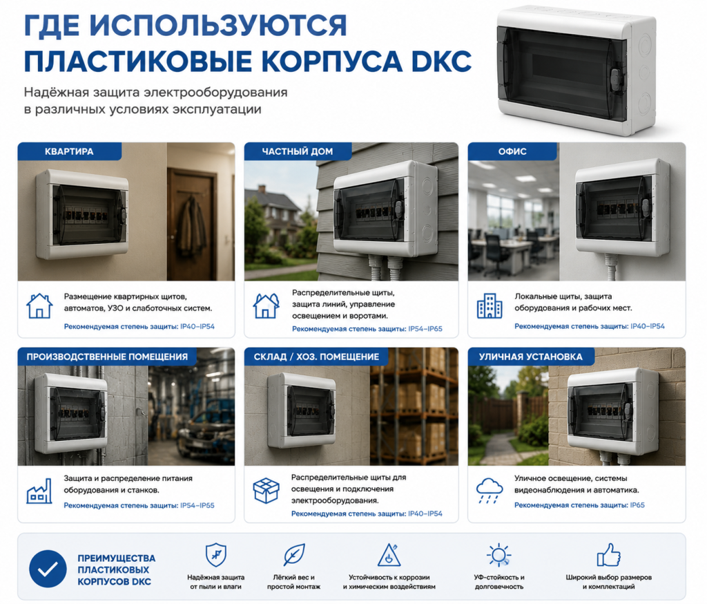 щиты пластиковые DKC