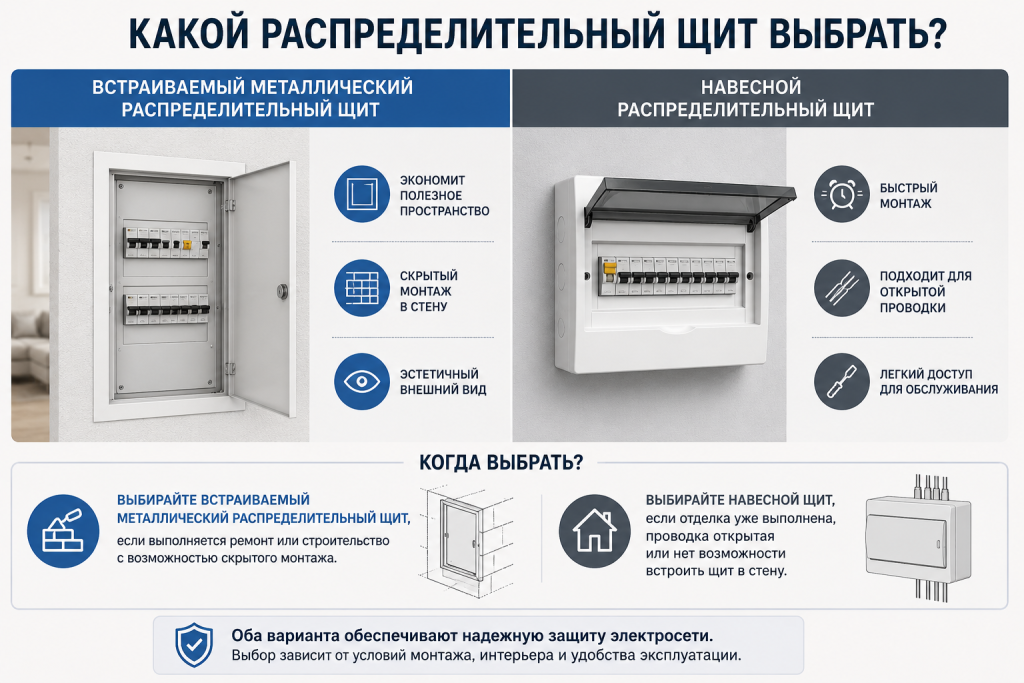 металлический распределительный щит