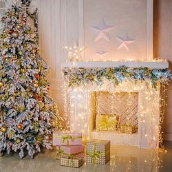 Праздничная гирлянда бахрома белый 1,8*0,5м IP20 100-001 Elektrostandard Eurosvet a044082