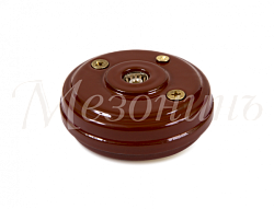 Розетка ретро TV (SAT) оконечная (без подъемной рамки, D70x25), цвет - коричневый, коллекция "Новая  GE70321-04k